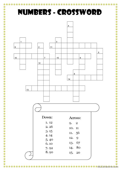 Numbers Crossword 1 100 Crossword English Esl Worksheets Pdf And Doc