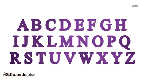 Alphabet Silhouette Fonts