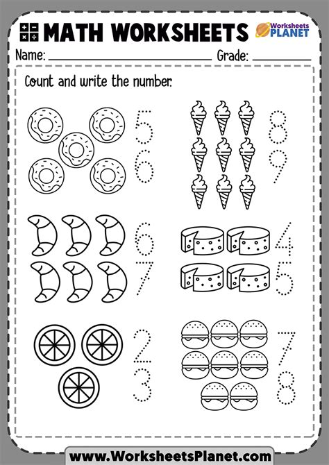 Practice Counting Numbers Worksheets