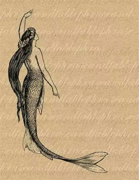 Pin By Alvira Swartz On Mermaids Mermaid Tattoos Vintage Mermaid