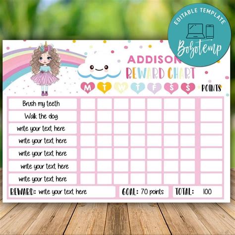 Printable Princess Responsibility Chore Chart Instant Download Bobotemp