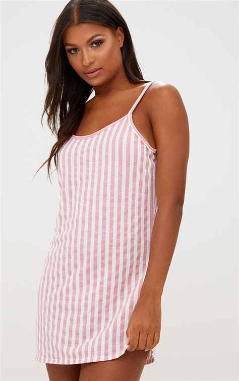 pink striped nightie nightwear prettylittlething il