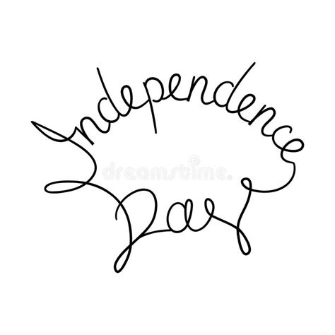 Freedom Day Hand Written Text Typography Hand Lettering Calligraphy