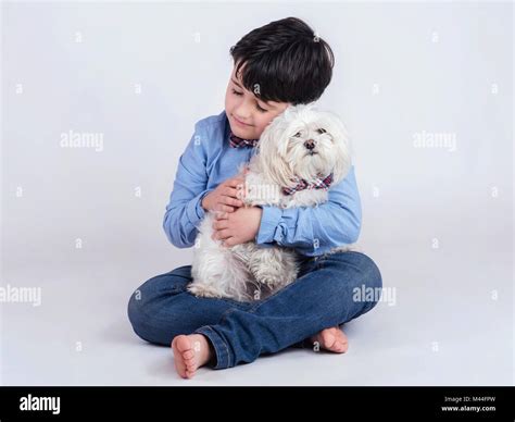 Boy Hugging His Dog Hi Res Stock Photography And Images Alamy