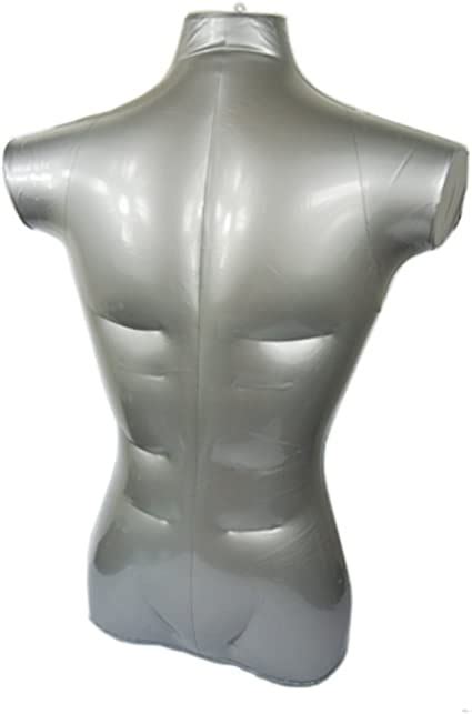 Nava 1pcs Silver Pvc Plastic Male Half Body Inflatable