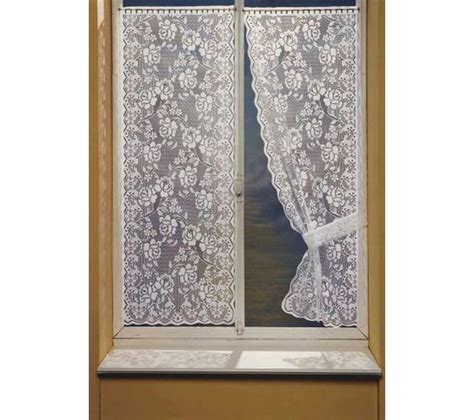 Rideau 60 x 120 : Paire De Rideaux "bonne-femme" À Dentelle - 60 X 120 Cm ...