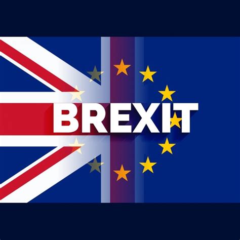 Informationen zur flagge des vereinigten königreiches, deren teile und entsteheung mit es war ein rotes kreuz auf weißem grund. Uk und eu-flagge mit brexit text | Kostenlose Vektor