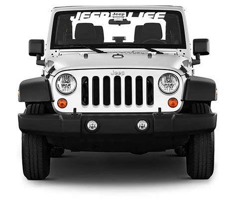 Jeep Life Windshield Banner Vinyl Decal Jeep Wrangler Decal