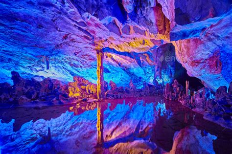 The Reed Flute Cave In Guilin China Stock Photo By