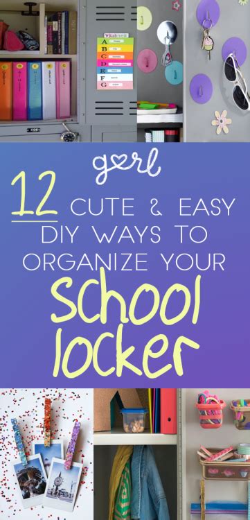 12 Cute And Easy Diy Ways To Organize Your School Locker Diy School