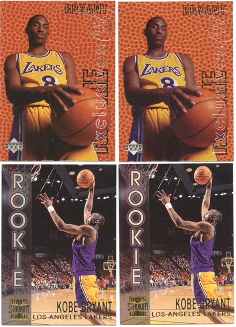 Check spelling or type a new query. Lot of (4) Kobe Bryant Rookie Cards with (2) 1996-97 Upper Deck Rookie Exclusives #R10 & 1996-97 ...