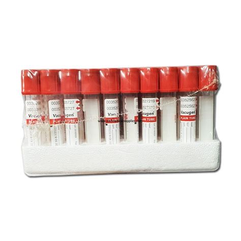 VACUTAINER BLOOD COLLECTION TUBE RED TOP 5ML PER TRAY Lazada PH