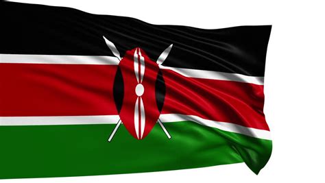Kenyan Shining Waving Flag Hd Loop Stock Footage Video 937954