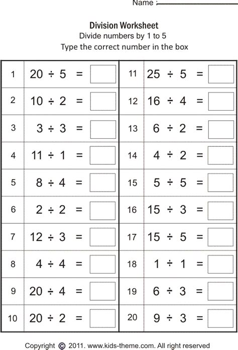 divide numbers      images fun math worksheets  grade