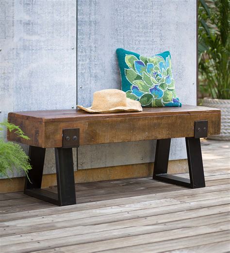 Richland Indooroutdoor Reclaimed Wood Bench Benches Stools