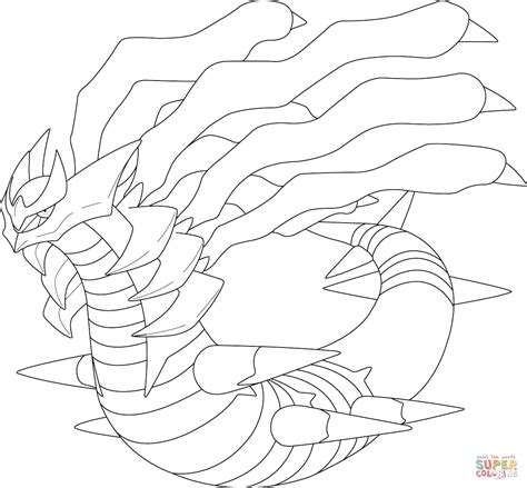 Giratina In Origin Form Coloring Page Free Printable Coloring Pages