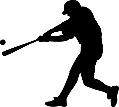 Baseball Batting Silhouette Clip Art Baseball Png Download 1301