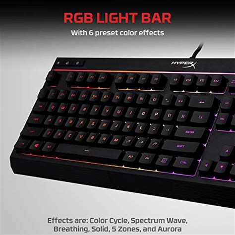 Hyperx Alloy Core Rgb Membrane Gaming Keyboard With Rgb Led Lighting