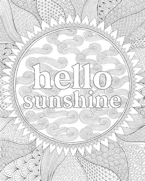 Hello Sunshine Coloring Canvas Coloring Pages Coloring Canvas
