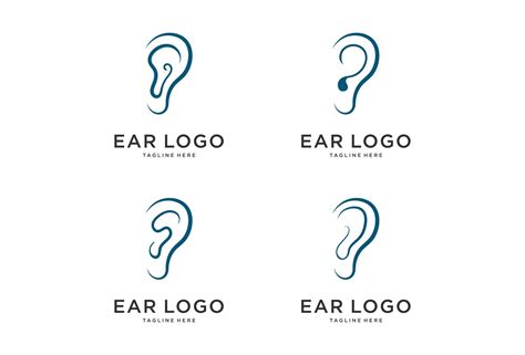 Ear Hearing Logo Design Vector Graphic By Bequeen Design · Creative Fabrica