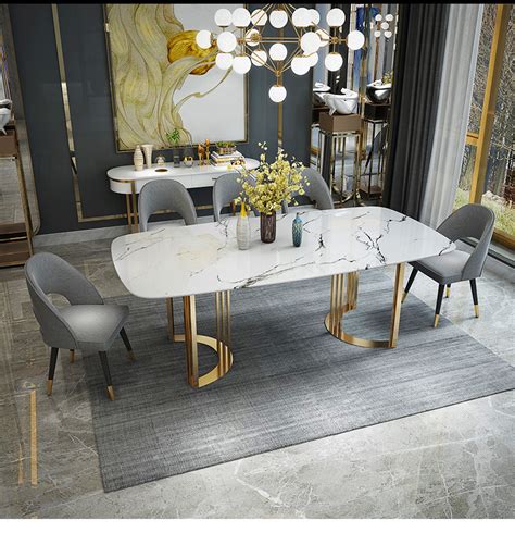 131 Gold Marble Dining Table Tables Dining Room Furniture