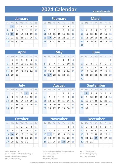 2024 Federal Holidays And Pay Calendar Pdf Rheta Charmion