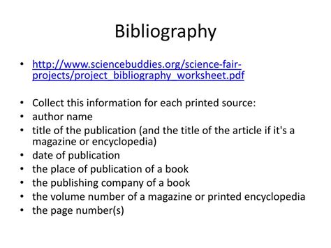 Bibliography For Projects