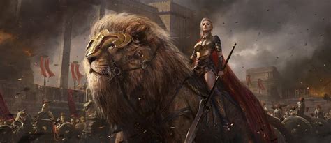 Wallpaper Id 866652 Fantasy Lion Girl 1080p Women Warrior