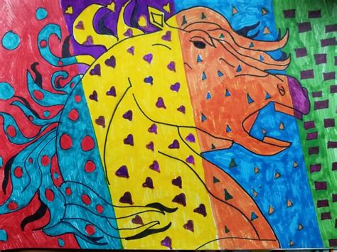 Complementary Color Animals Student Art Painting Art