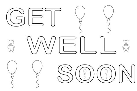 get well soon coloring pages