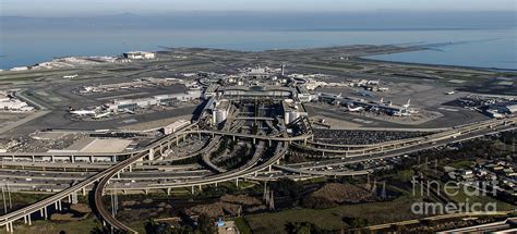 San Francisco International Airport Aerial Photo Photograph By David