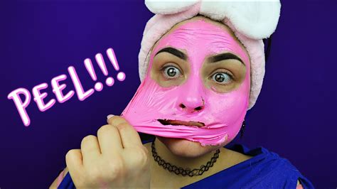 pink blackhead mask peel off mask peeling mask asmr pink face mask youtube