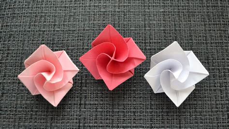 Schöne Papier Blume Rose Origami Nice Paper Flower Rose Tutorial