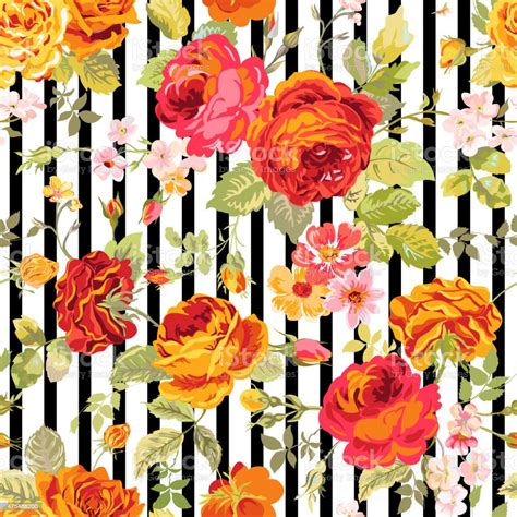 Vintage Floral Background Seamless Pattern For Design Print Stock