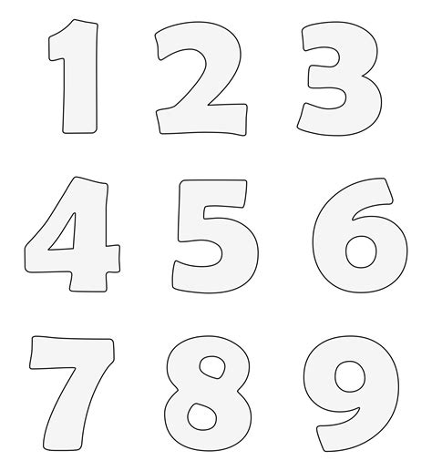8 Best Images Of Printable Very Large Numbers 1 10 Large 10 Best Images