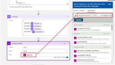 You can use the xml to json filter to convert an xml document to a javascript object notation when this option is selected, the filter converts an xml number element to a json primitive. Convert JSON to XML in Logic Apps - Stack Overflow
