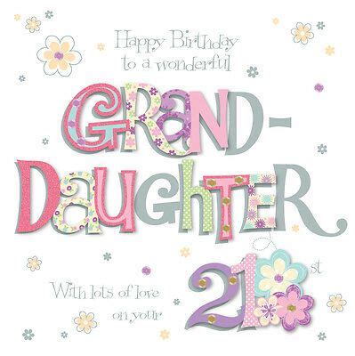 Granddaughter St Birthday Greeting Card By Talking Pictures Greetings Cards Ebay Happy St