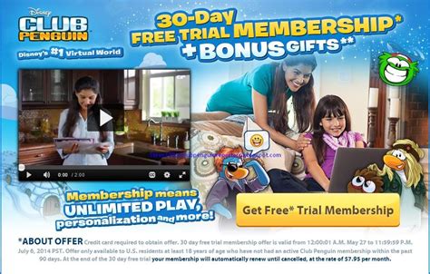 Club penguin codes 2014 → find all of the latest club penguin codes including item, coin and free club penguin membership codes. Club Penguin Offers Free 30-Day Membership Trial + Bonus ...