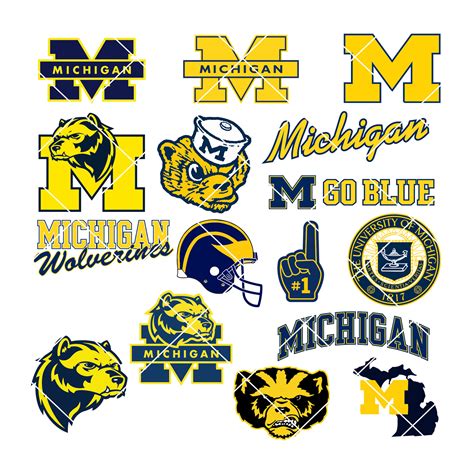 Michigan Wolverines Logo Svg Eps Dxf Png Instant Download Inspire