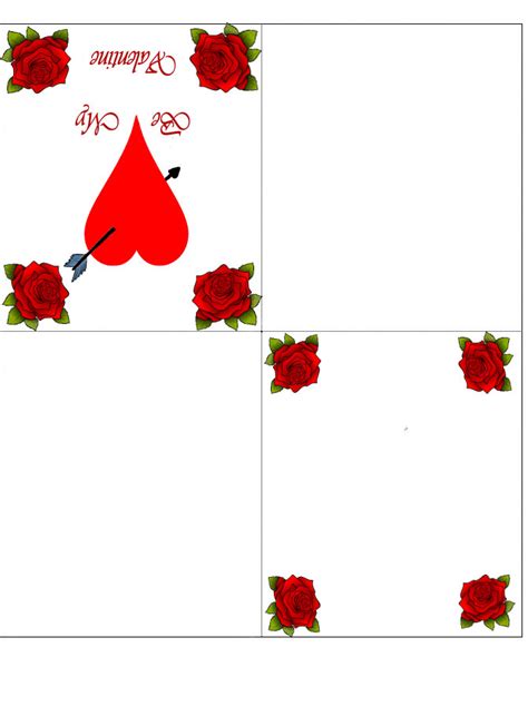 Four Fold Printable Valentines Day Card Rooftop Post Printables