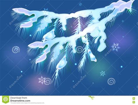 Snowy Fir Branch For Christmas Eps10 Illustration Stock Illustration