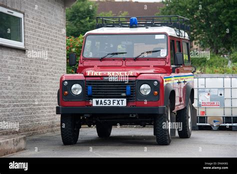 Land Rover 4x4 Fire Engine Truck Wells Somerset Uk Stock Photo Alamy