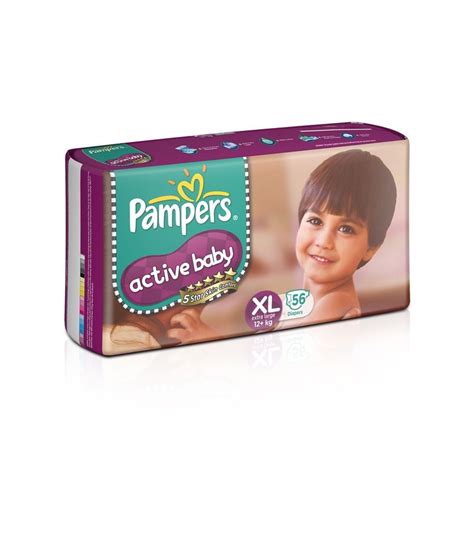 Pampers Active Baby Diapers Extra Large Size 56 Pc Pack
