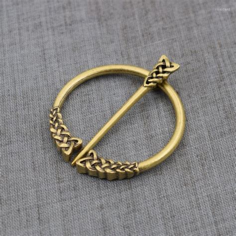 Traditional Celtic Penannular Antique Silver Brooch With Viking Clasp