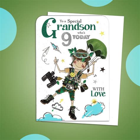 Special Grandson Who S 9 Today Birthday Card