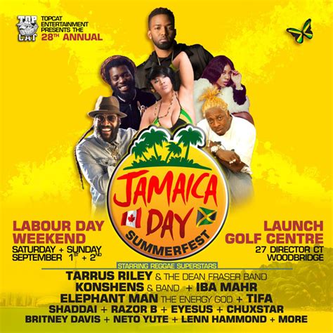 28th annual jamaica day summerfest september 1st and 2nd at launch gold centre reggaemania