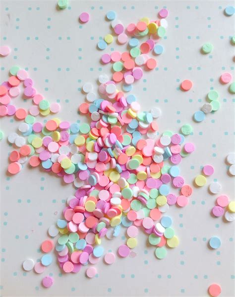 Fake Clay Sprinkles Pastel Polymer Dots Sequins Not Edible Etsy