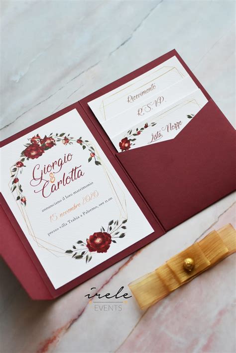 Tutti i migliori cataloghi di partecipazioni matrimonio on line originali, eleganti e rapidamente personalizzabili online. Partecipazioni matrimonio nozze burgundy Borgogna rose nel ...