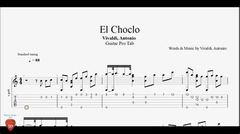 El Choclo By Antonio Vivaldi Guitar Pro Tab Youtube