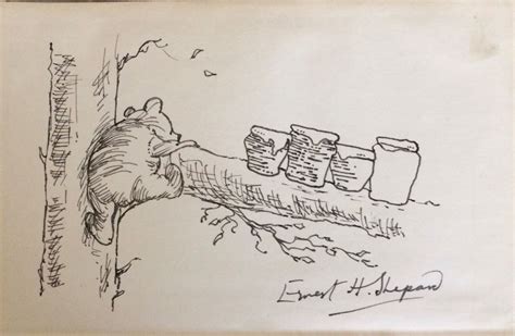 Winnie the poohwinnie the pooh, winnie, pooh, bee, eyyore drawing. E. H. Shepard drawing of "Winnie the Pooh".